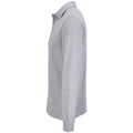 Grey Marl - Side - SOLS Unisex Adult Pacific Pique Long-Sleeved Polo Shirt