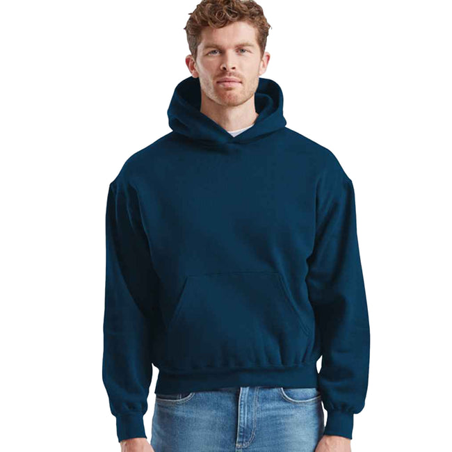Mountain Blue - Front - Fruit of the Loom Mens Supercotton Cotton Hoodie