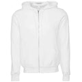 DTG White - Front - Bella + Canvas Unisex Adult Polycotton Full Zip Hoodie