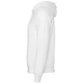 DTG White - Side - Bella + Canvas Unisex Adult Polycotton Full Zip Hoodie