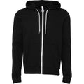 DTG Black - Front - Bella + Canvas Unisex Adult Polycotton Full Zip Hoodie