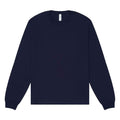 Navy - Front - Bella + Canvas Unisex Adult Heavyweight Long-Sleeved T-Shirt