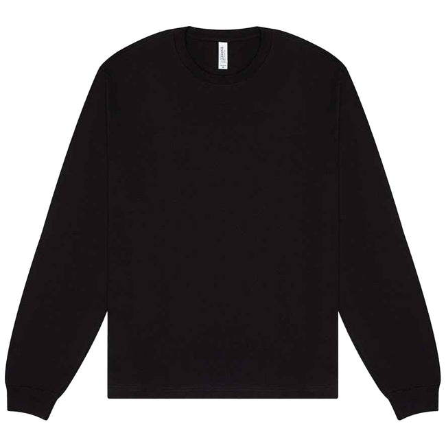 Black - Front - Bella + Canvas Unisex Adult Heavyweight Long-Sleeved T-Shirt