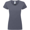 Convoy Grey - Front - Russell Womens-Ladies Authentic Ringspun Cotton Classic T-Shirt
