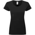 Black - Front - Russell Womens-Ladies Authentic Ringspun Cotton Classic T-Shirt