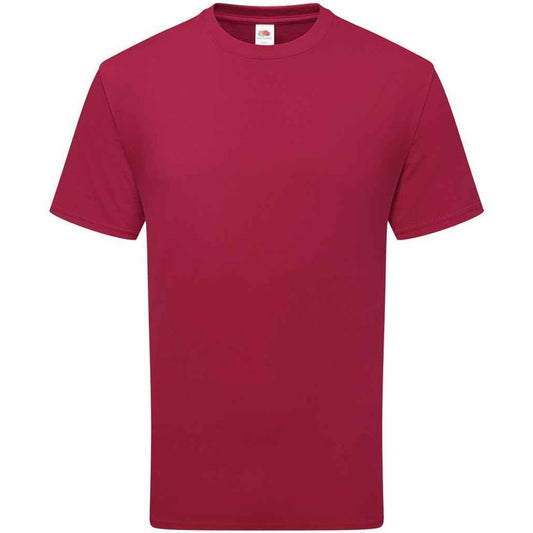 Cranberry - Front - Fruit of the Loom Unisex Adult Cotton T-Shirt
