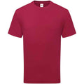 Cranberry - Front - Fruit of the Loom Unisex Adult Cotton T-Shirt