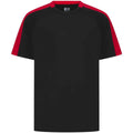 Black-Red - Front - Finden & Hales Childrens-Kids T-Shirt
