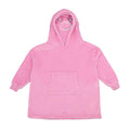 Pink - Front - Brand Lab Childrens-Kids Cushioned Hoodie Blanket