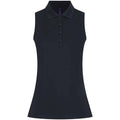 Navy - Front - Henbury Womens-Ladies Polo Shirt