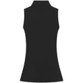 Black - Back - Henbury Womens-Ladies Polo Shirt