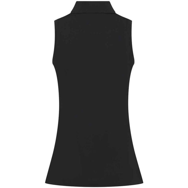 Black - Back - Henbury Womens-Ladies Polo Shirt