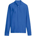 Royal Blue - Front - SOLS Unisex Adult Pique Long-Sleeved Polo Shirt