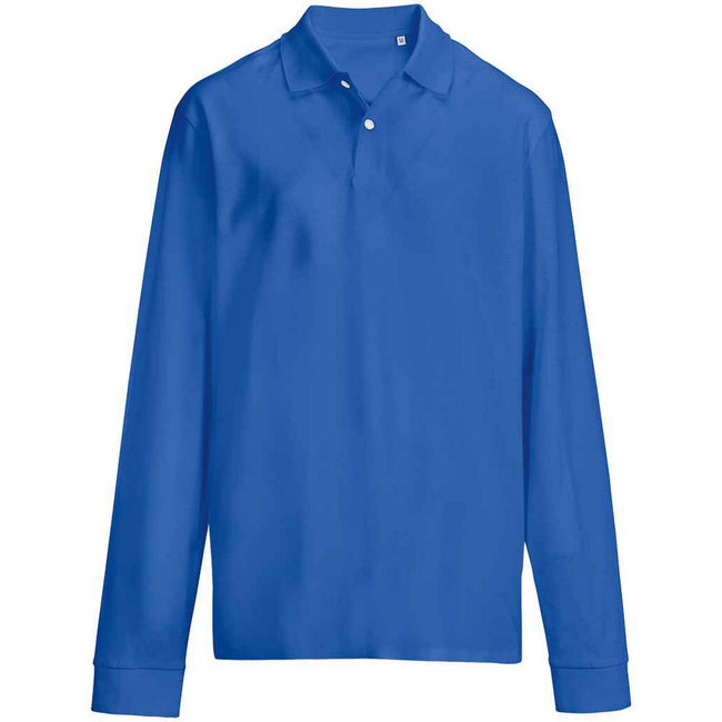 Royal Blue - Front - SOLS Unisex Adult Pique Long-Sleeved Polo Shirt