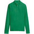 Kelly Green - Front - SOLS Unisex Adult Pique Long-Sleeved Polo Shirt
