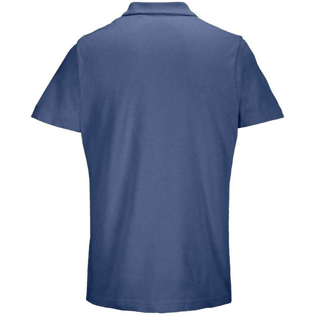 Denim - Back - SOLS Unisex Adult Pulse Pique Polo Shirt