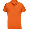 Orange - Front - SOLS Unisex Adult Pulse Pique Polo Shirt