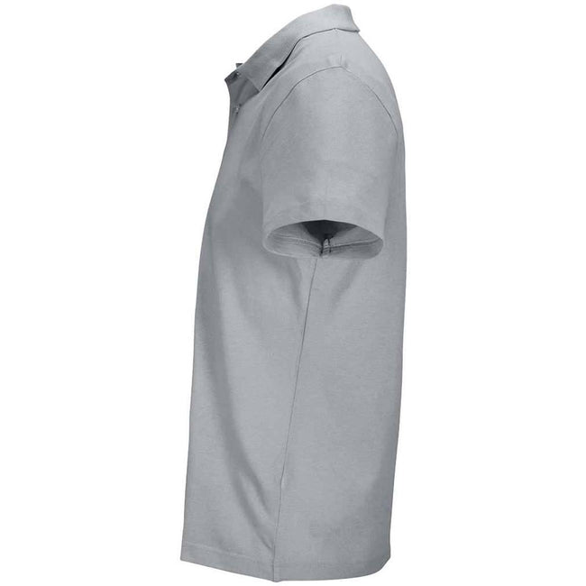 Pure Grey - Side - SOLS Unisex Adult Pulse Pique Polo Shirt