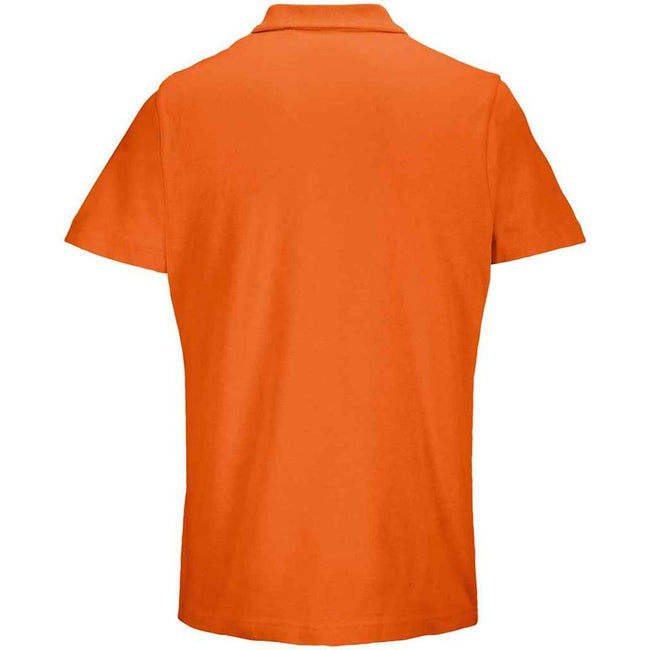 Orange - Back - SOLS Unisex Adult Pulse Pique Polo Shirt