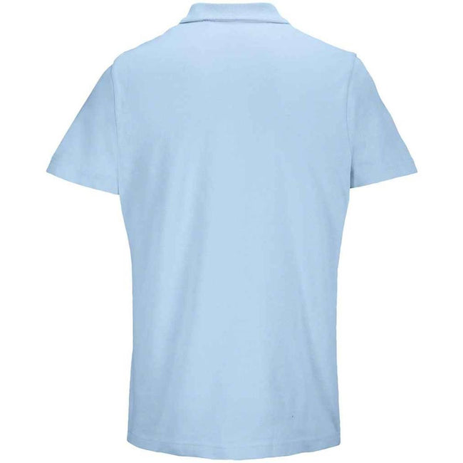 Sky Blue - Back - SOLS Unisex Adult Pulse Pique Polo Shirt
