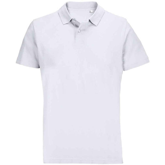 White - Front - SOLS Unisex Adult Pulse Pique Polo Shirt