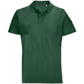 Bottle Green - Front - SOLS Unisex Adult Pulse Pique Polo Shirt
