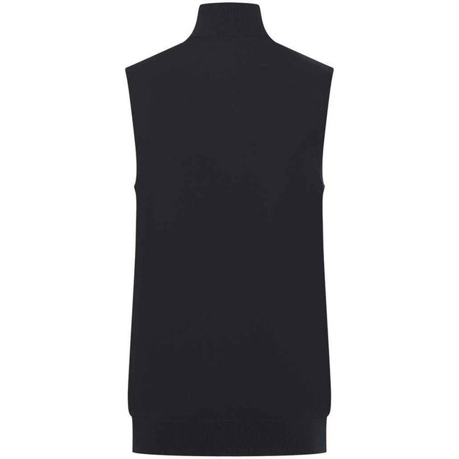Navy - Back - Henbury Mens Plain Full Zip Sleeveless Gilet