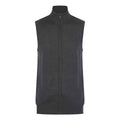 Grey Marl - Front - Henbury Mens Plain Full Zip Sleeveless Gilet