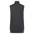 Grey Marl - Back - Henbury Mens Plain Full Zip Sleeveless Gilet