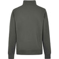 Dark Grey - Back - Kustom Kit Mens Pique Quarter Zip Relaxed Fit Sweatshirt