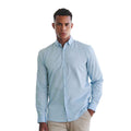 Light Blue - Front - Henbury Mens Cotton CoolPlus Long-Sleeved Formal Shirt