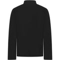 Black - Back - Front Row Mens Pique Quarter Zip Sweatshirt