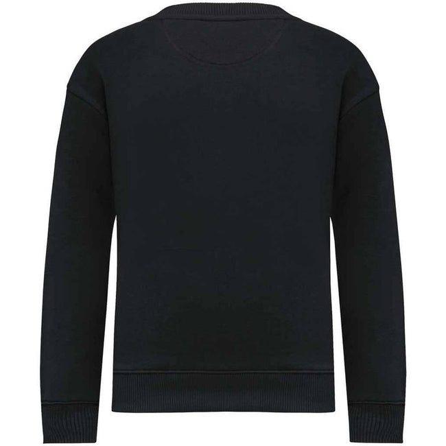 Black - Back - Native Spirit Childrens-Kids Round Neck Oversized Sweatshirt