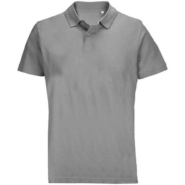 Grey Marl - Front - SOLS Unisex Adult Pulse Double Piqué Polo Shirt