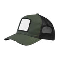 Olive Green-Black - Back - Beechfield Unisex Adult 5 Panel Appliqué Patch Trucker Cap