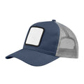 Slate Blue-Light Grey - Back - Beechfield Unisex Adult 5 Panel Appliqué Patch Trucker Cap