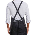 Black - Back - Premier Cross Back Clip Bib Apron
