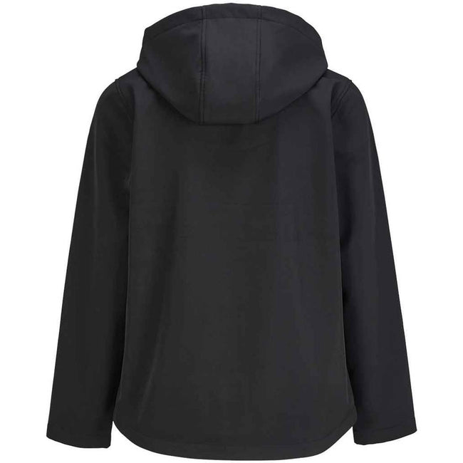 Black - Back - SOLS Womens-Ladies Race Hooded Soft Shell Jacket