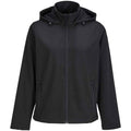 Black - Front - SOLS Womens-Ladies Race Hooded Soft Shell Jacket