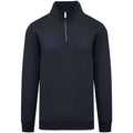Navy - Front - Native Spirit Mens Quarter Zip Sweatshirt
