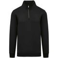 Black - Front - Native Spirit Mens Quarter Zip Sweatshirt