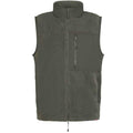 Dark Olive - Front - Front Row Unisex Adult Sherpa Recycled Gilet