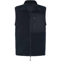 Navy - Front - Front Row Unisex Adult Sherpa Recycled Gilet