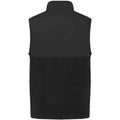 Black - Back - Front Row Unisex Adult Sherpa Recycled Gilet