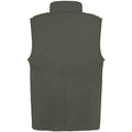 Dark Olive - Back - Front Row Unisex Adult Sherpa Recycled Gilet