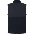 Navy - Back - Front Row Unisex Adult Sherpa Recycled Gilet