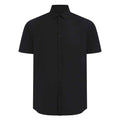 Black - Front - Henbury Mens Cotton Feel CoolPlus Short-Sleeved Formal Shirt