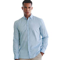 Light Blue - Front - Henbury Mens Cotton CoolPlus Long-Sleeved Formal Shirt