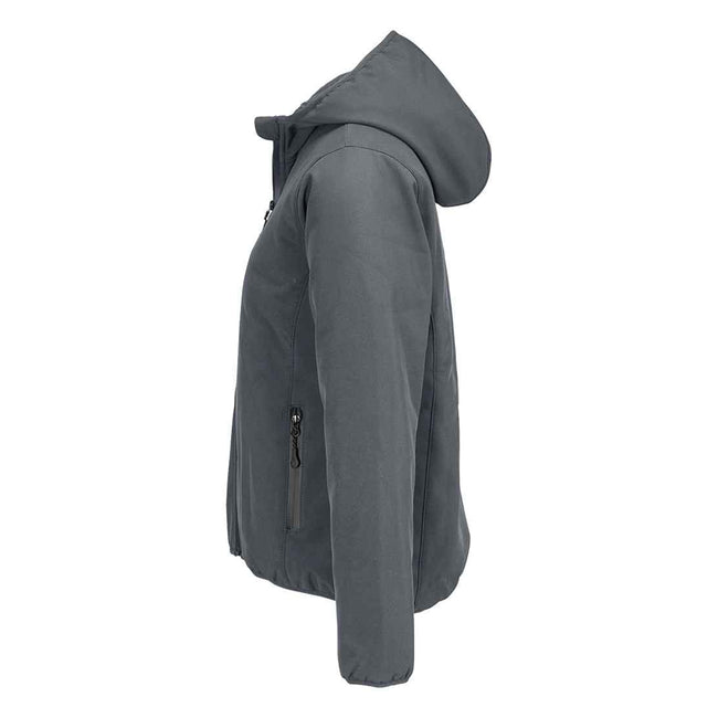 Charcoal - Side - SOLS Womens-Ladies Falcon Padded Soft Shell Jacket
