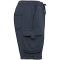Washed Navy - Side - Native Spirit Mens French Terry Washed Cargo Shorts
